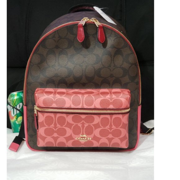 NWT Coach charlie medium backpack signature - Picture 1 of 8